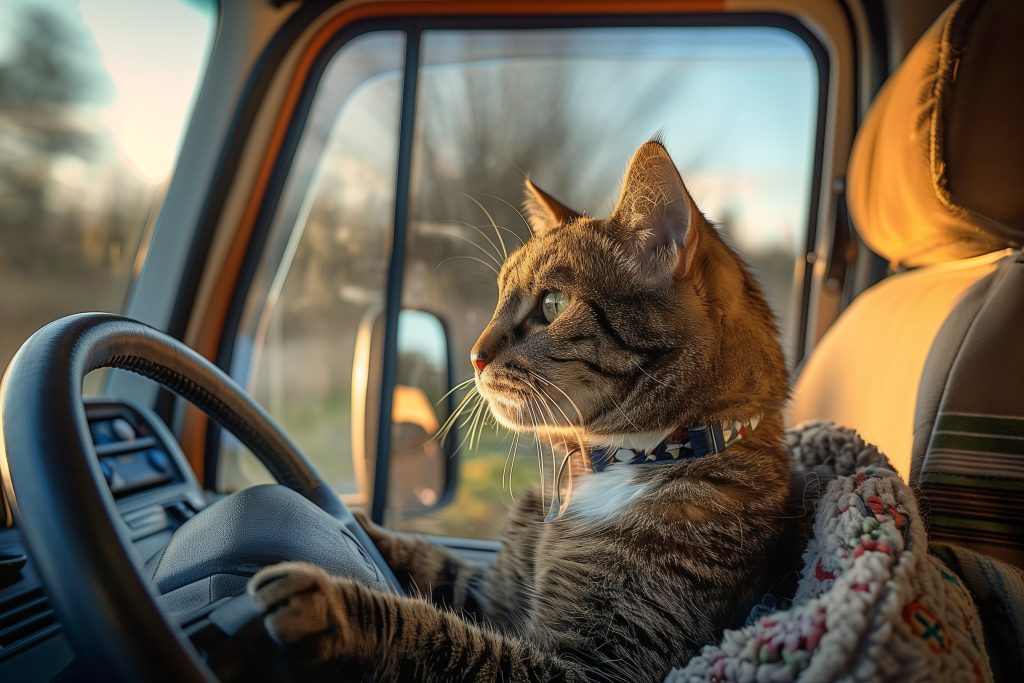 Chat en camping-car
